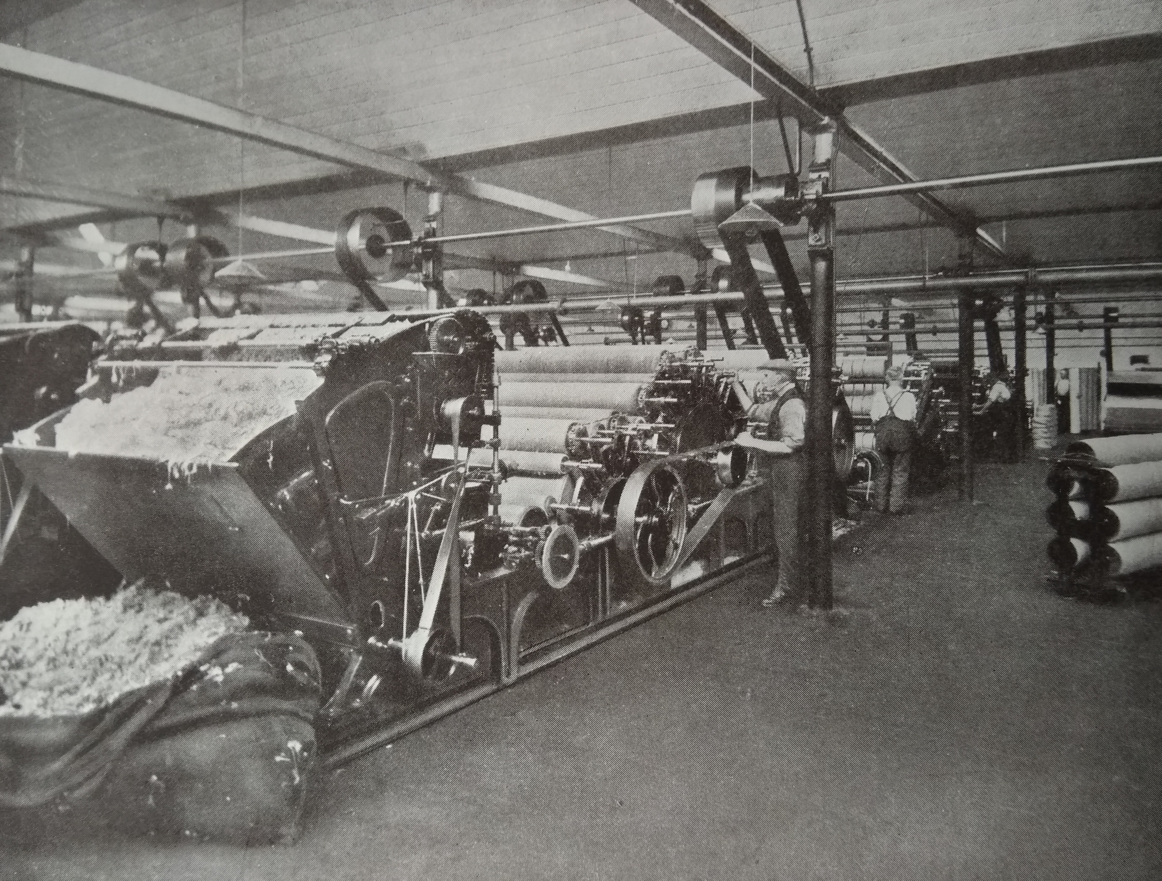 Inside Walkerburn Mill in the 1920's
